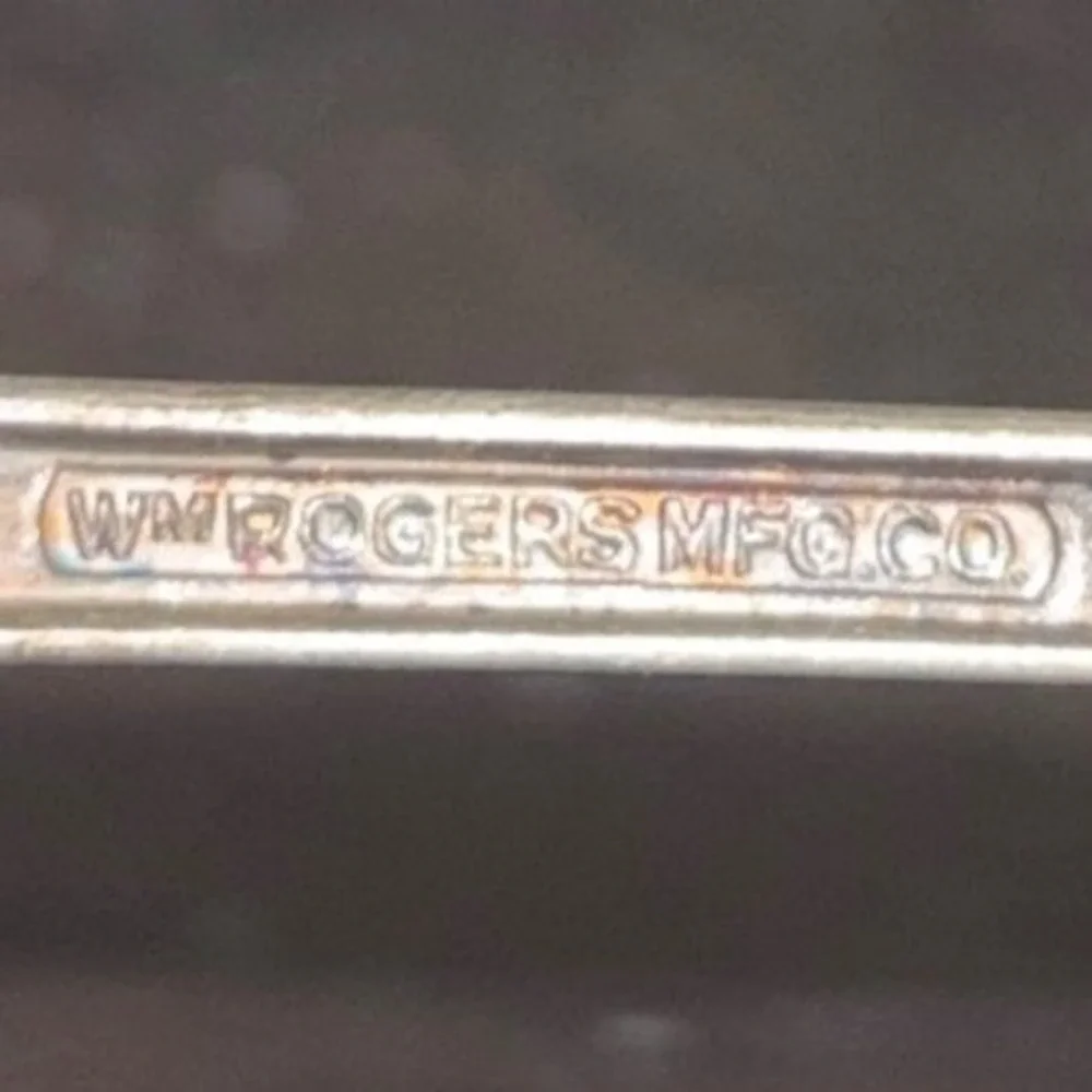 Vintage Depression Era‎ 1940s Wm Rogers Avalon Cabin Silver Plated (2) Teaspoons